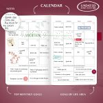 Legend Planner – Deluxe Weekly & Monthly Life Planner to Hit Your Goals & Live Happier. Organizer Notebook & Productivity Journal. A5 Hardcover, Undated – Start Any Time + Stickers – Hot Pink Gold - Image 4